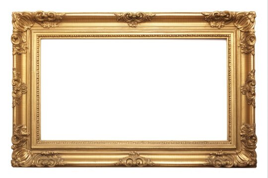 Silver Metallic Frame with Copy Space Isolated on White - Perfect for Grey Backgrounds