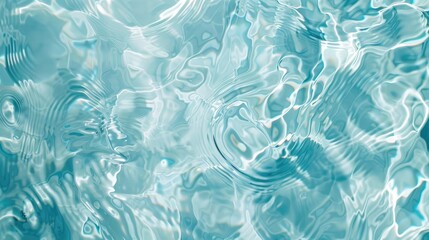 Crystal Clear Swimming Pool Water with Blue Ripples, Shimmering Light, and a Relaxing Aquatic Pattern