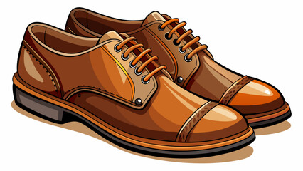 Men's brown shoes isolated on a white background