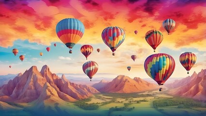 hot air balloon in region country