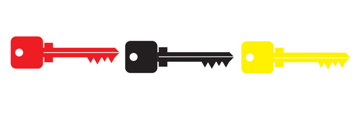 Key icon set. Key vector icon. Key symbol.