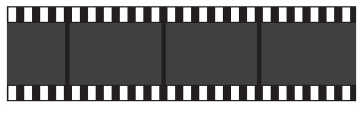 Realistic film strip on white background. Film strip design.