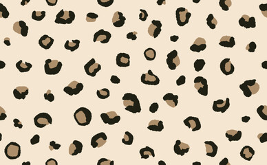 Leopard animal seamless pattern abstract background. Vector graphic design