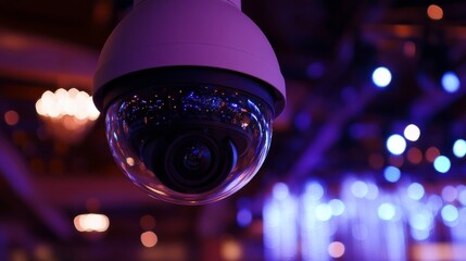 Surveillance Camera in Busy Event Space