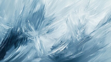 Fototapeta premium **Abstract paint strokes that resemble frost patterns spread over glass