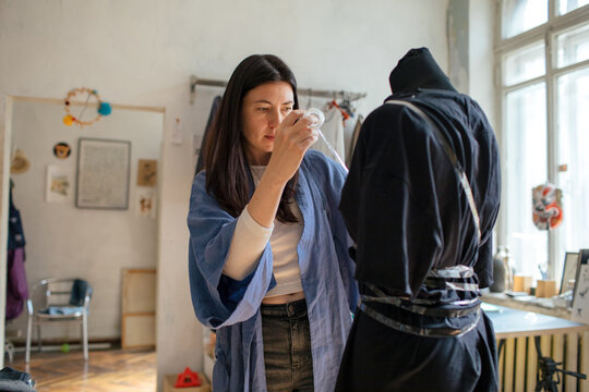 
fashion designer working on a new product