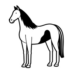 horse isolated on white