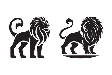 Lion Silhouette Designs for Logos and Branding