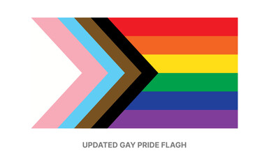 Updated gay pride flag icon. New LGBTQ+ rights symbol