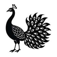 Fototapeta premium illustration of a peacock