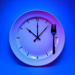 Fasting Clock Art A Visual Representation of Healthy Meal Timing The Food Clock A Creative Take on Intermittent Fasting Practices Clock Time and Nutrition Combined Artistic Clock for Fasting