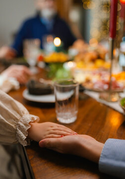 Family at the Christmas table