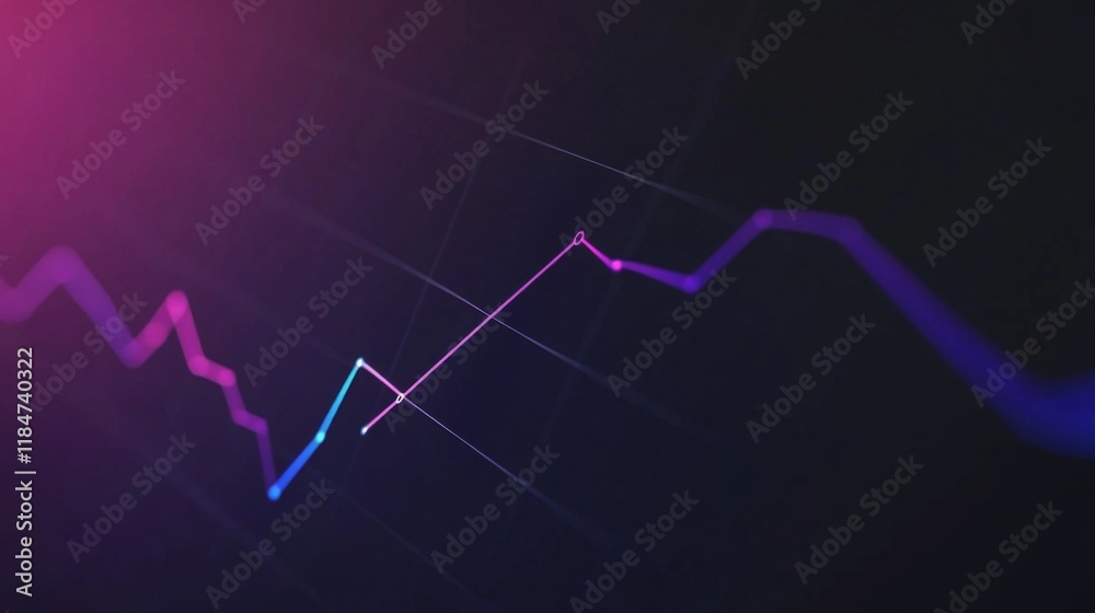 Poster a minimalist financial graph illustrating profit margins over time, featuring sleek lines and a prof