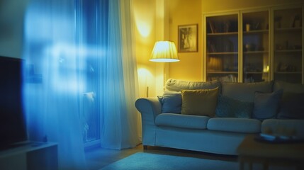 Soft Light in a Cozy Living Room Atmosphere