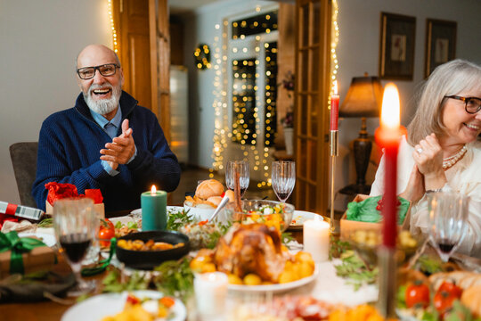 Festive dinner at home