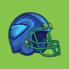 Naklejka premium American Football Halmet Blue color illustratin design