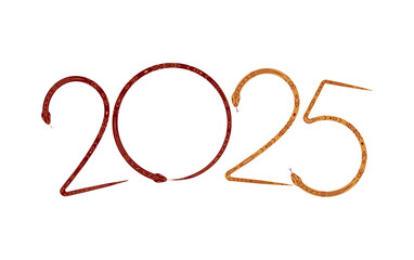 Happy chinese new year 2025 the snake zodiac sign. Happy Lunar New Year 2025 Year of the Snake vector illustration