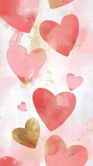 Watercolor Valentine's Day Wallpaper