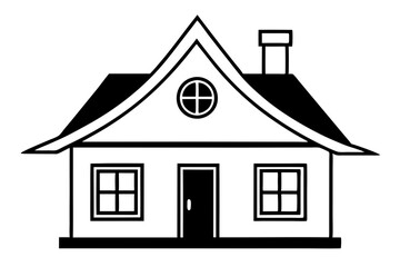 Stylized House Vector Illustration in a Charming Style