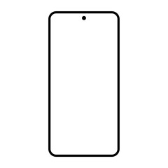 smartphone icon or phone symbol isolated on transparent background