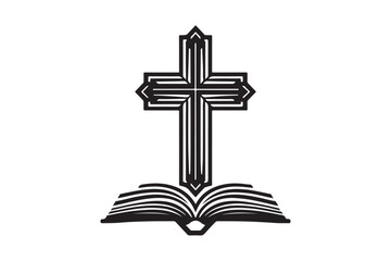 Christian cross icon 