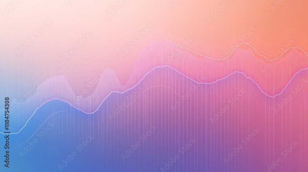 Leinwandbilder A sleek financial graph showcasing upward trends in a business context, featuring a bold line chart with dynamic colors against a subtle gradient background.