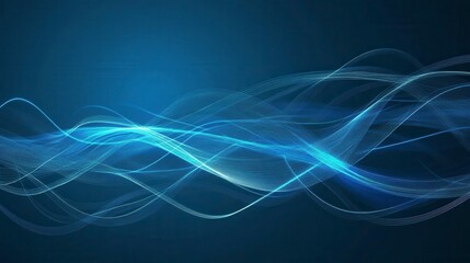 Fototapeta premium Mesmerizing Blue Light Waveforms Design