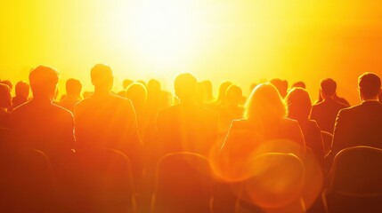 Modern Technology Seminar with Bright Light Background