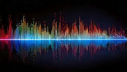 A close-up of a sound wave with sharp peaks and troughs, representing detailed frequency var