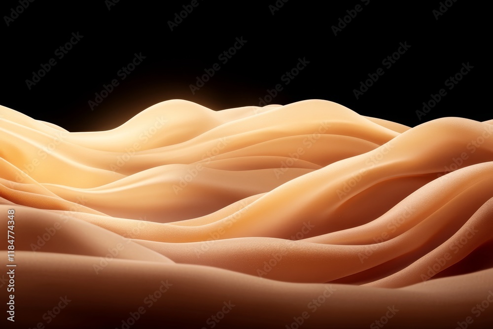 Aufkleber Soft, swirling clouds create a dense fog effect, giving depth and movement to the atmosphere while offering space on the right side for additional content
