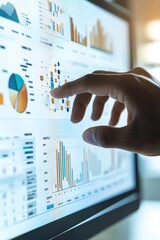 Data Analysis: Interactive Touchscreen with Graphs and Charts for Business Insights