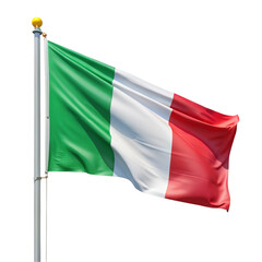 Italian flag isolated on transparent background  
