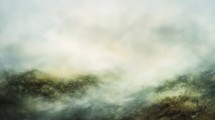 Fototapeta premium Misty Mountain Landscape: An Ethereal Artwork of a Foggy Day