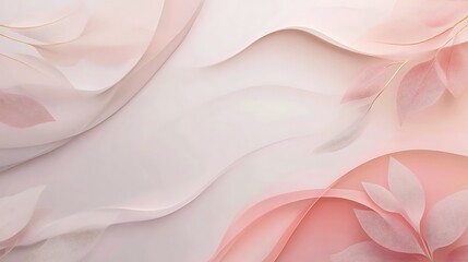 Fototapeta premium Abstract Pink Floral Wave Design Background
