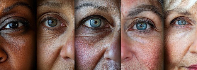 Collage of Aged Women Celebrating Unity in Diversity