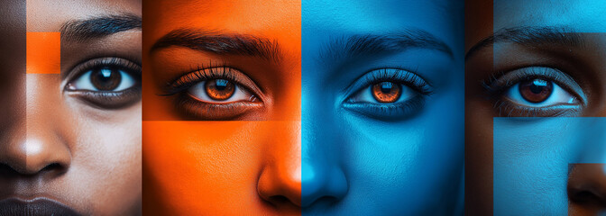 Diverse Faces Collage Celebrating Unity in Diversity
