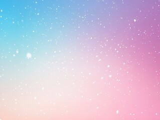 White particles falling on a pastel pink blue gradient background
