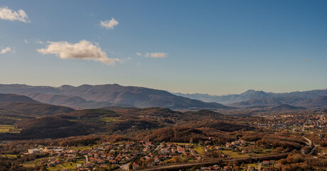 Isernia, Molise. View from the ancient village of Pesche