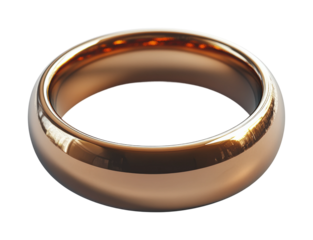 Elegant brown ring icon on high fidelity minimalist design studio setting modern aesthetic isolated on transparent background png