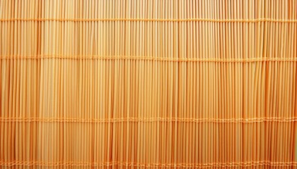linear orange texture of stacked flexible plastic straws forming geometric pattern with subtle waves for graphic background