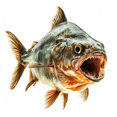 piranha isolated on white