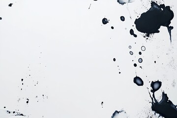 minimalist design featuring abstract inkblot patterns on crisp white background symbolizing divergent thinking