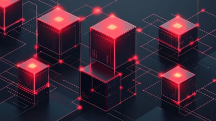 digital technology illustration, modern computer architecture, advanced network design art, futuristic technology illustration, abstract digital network, interconnected system design, modern circuitry