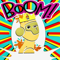 card with cartoon cat