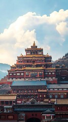 red and gold roof in traditional chinese architecture