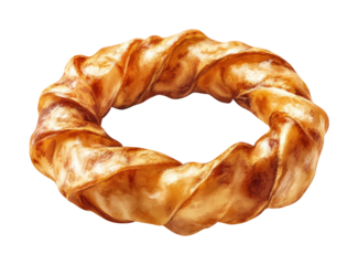 Delicious crispy onion ring gourmet food high fidelity culinary isolated on transparent background png