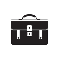 vector of black silhouette of laptop bag
