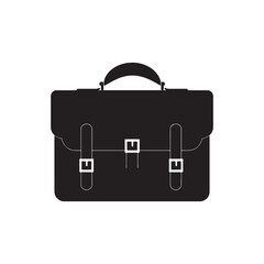 vector of black silhouette of laptop bag