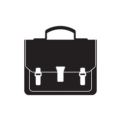 vector of black silhouette of laptop bag