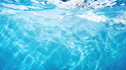 Blue Ocean Waves. Perfect Summer Background for Beach, Pool, Swim, and Travel Design